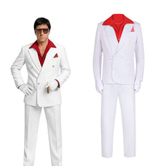 Scarface Tony Montana Cosplay Costume Al Pacino Movie Suit Outfit for Stage Performance Halloween Party