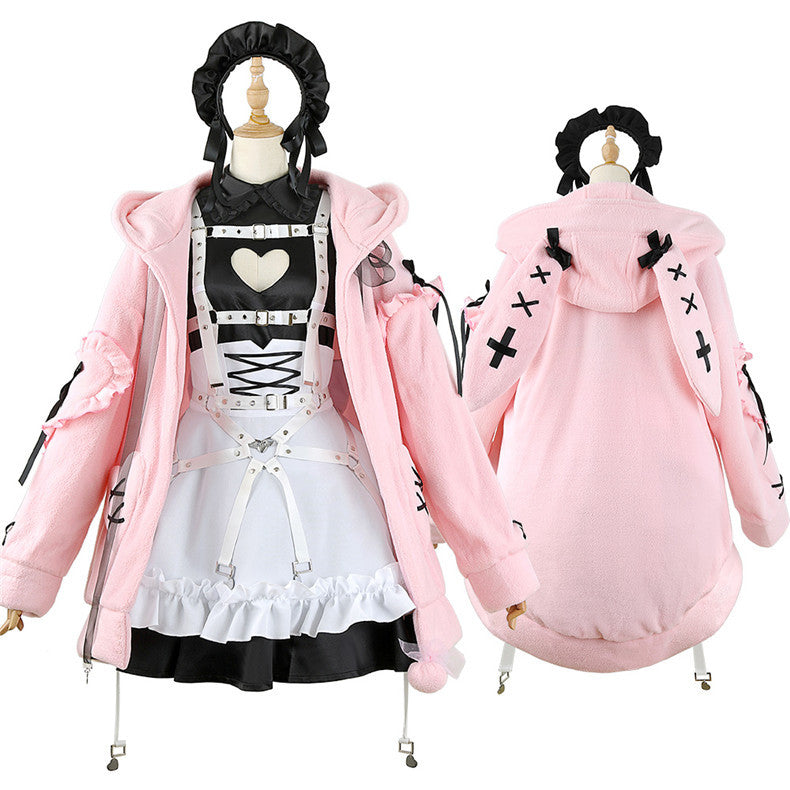 Rainbow Club VTuber Demon Realm Lilith Maid Costume Anniversary 2D Anime Cosplay Outfit Set - Halloweez
