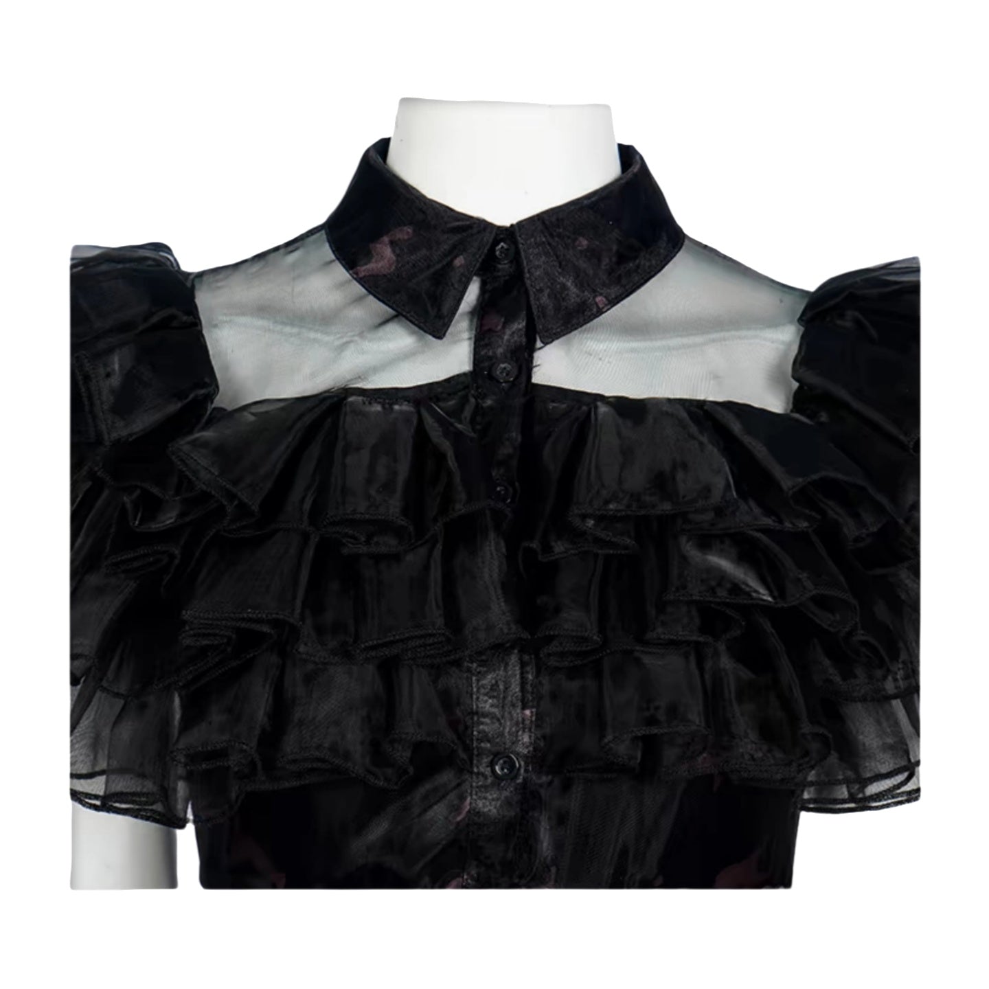 Adams Family Wednesday Addams Cosplay Dress for Women - Halloween Ball Gown Costume - Halloweez