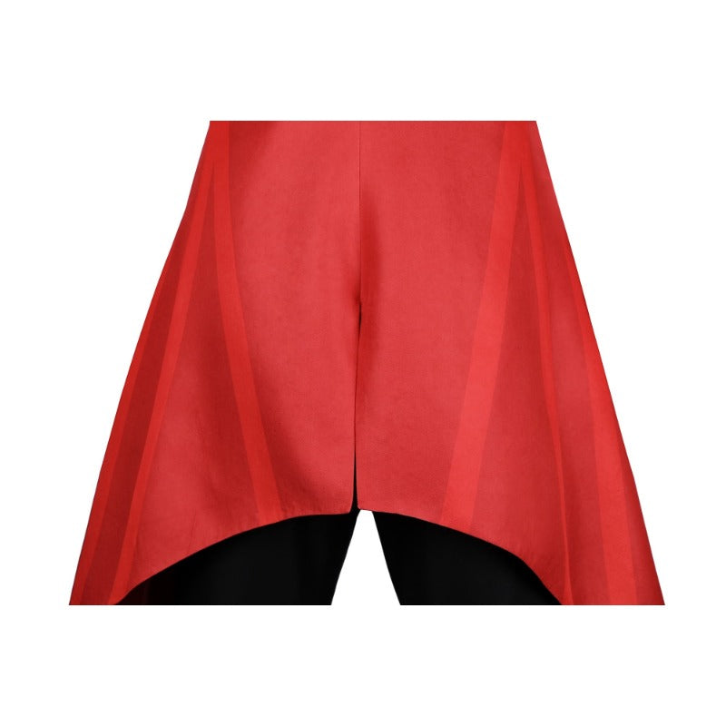 Stylish Red Tuxedo with Black Pants - Men's Anime Costume for Halloween