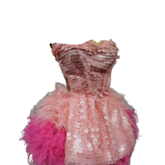 Pink Tulle Princess Dress Spring New Pink Mesh Fairy Dress Birthday Party Cosplay Costume Elegant Ball Gown - Halloweez