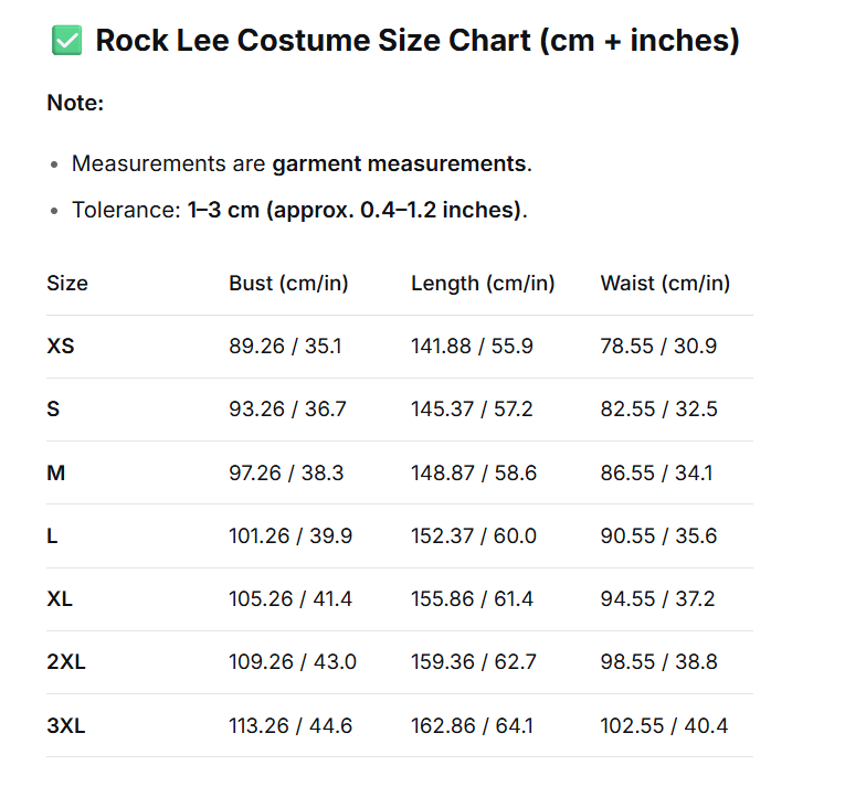 Naruto Konoha Rock Lee Might Guy Cosplay Eight Inner Gates Night Guy Costume - Halloweez