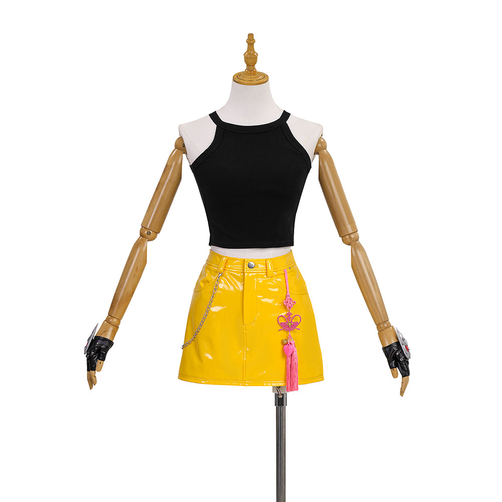 kpop Demon Hunter Girls Mira Short Sleeve Costume for Music Performance - Halloweez