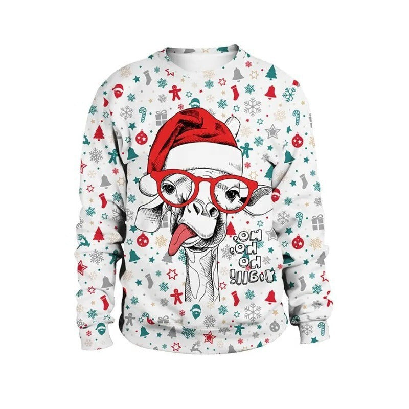 New Demon Slayer 3D Print Casual Loose Fit Christmas Sweatshirt - Halloweez