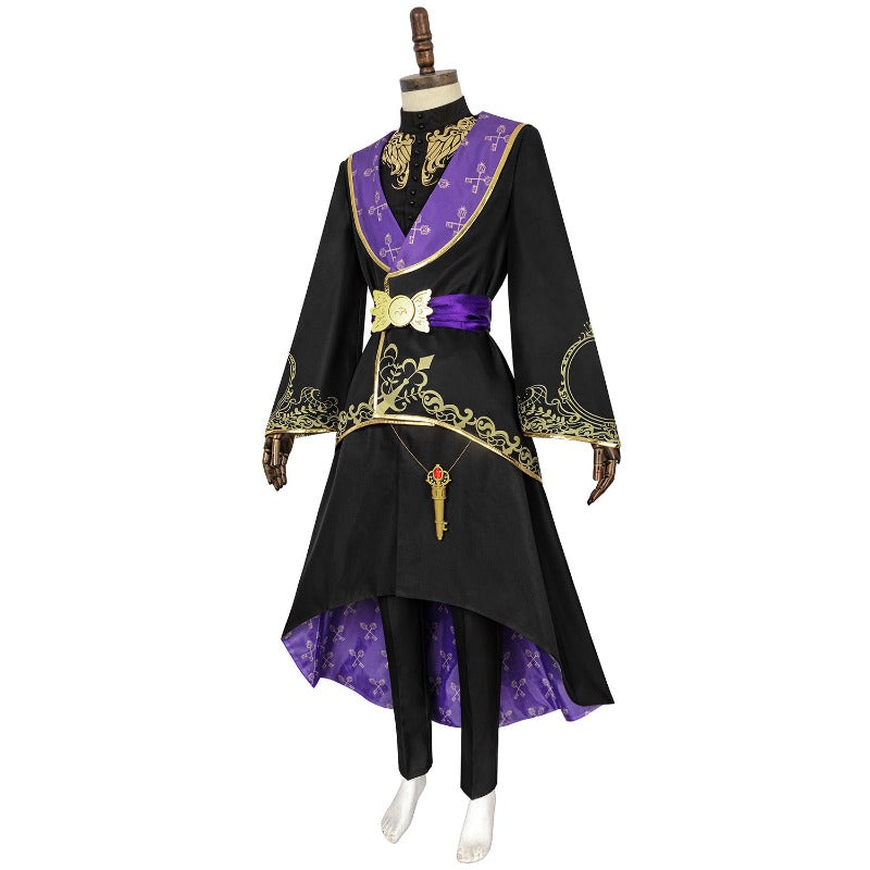 Disfraz de cosplay de Halloween: vestido de ceremonia Twisted Wonderland, conjunto completo, talla XL para adultos