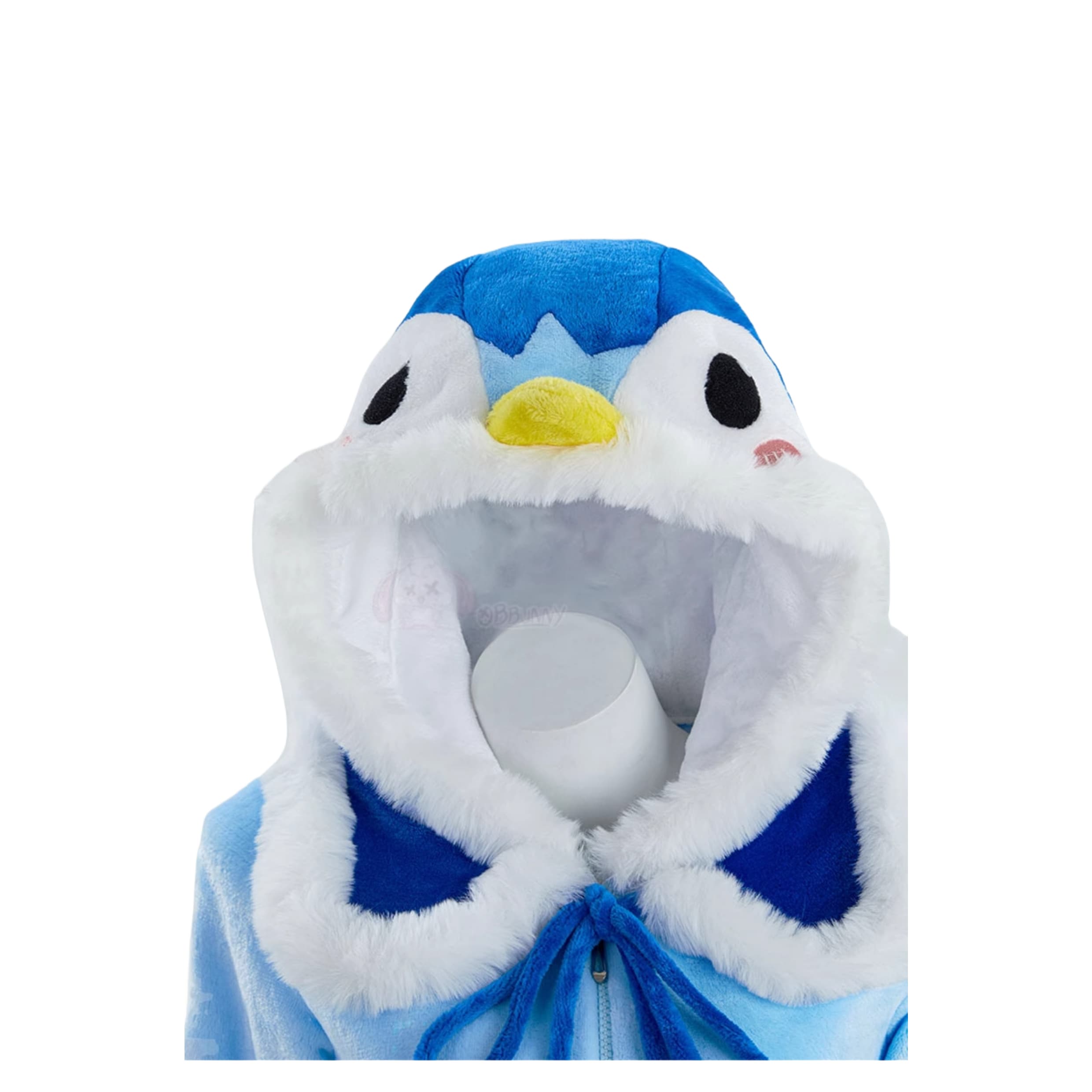 Official Piplup Pokemon Kigurumi Cosplay Costume, Blue Hooded Pajamas - Halloweez