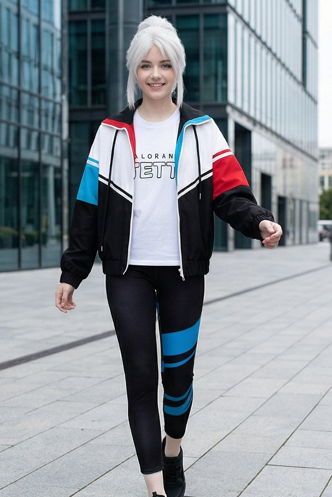 Valorant Jett Cosplay Windbreaker Set Street Fashion Outfit for Gamers - Halloweez