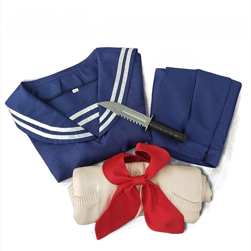Himiko Toga COS Full Set My Hero Academia Cosplay Costume Wig Female School JK Uniform