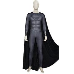 Halloweez Clark Kent Cosplay Costume for Men - Black Suit, Cape, Boots, Full Set for Halloween