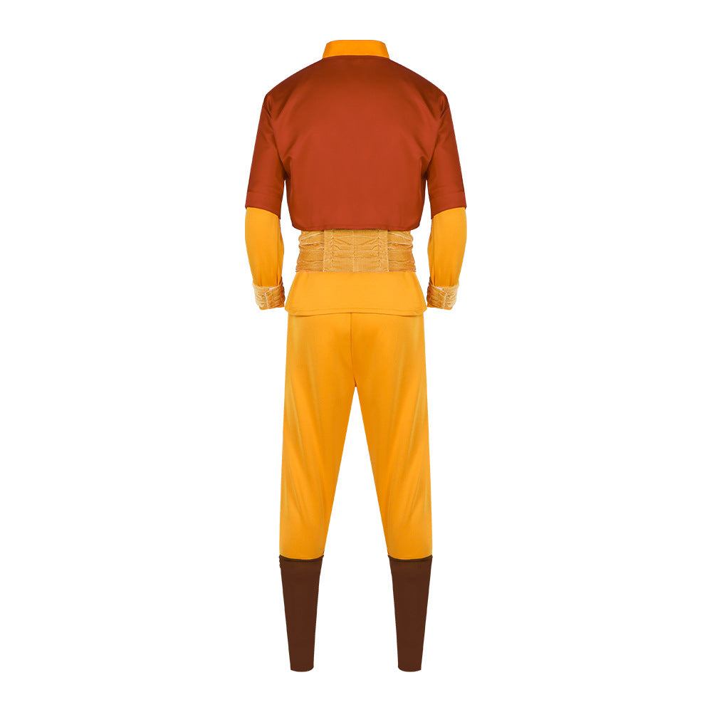 Live-Action Avatar: The Last Airbender Cosplay - Aang Costume for Halloween & Stage Performances - Halloweez