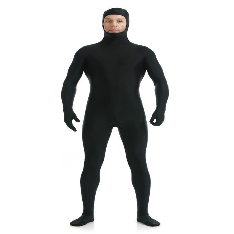 Ebay Sourced Lycra Halloween Christmas Performance Cosplay Full Face Cover Zentai Suit - Halloweez