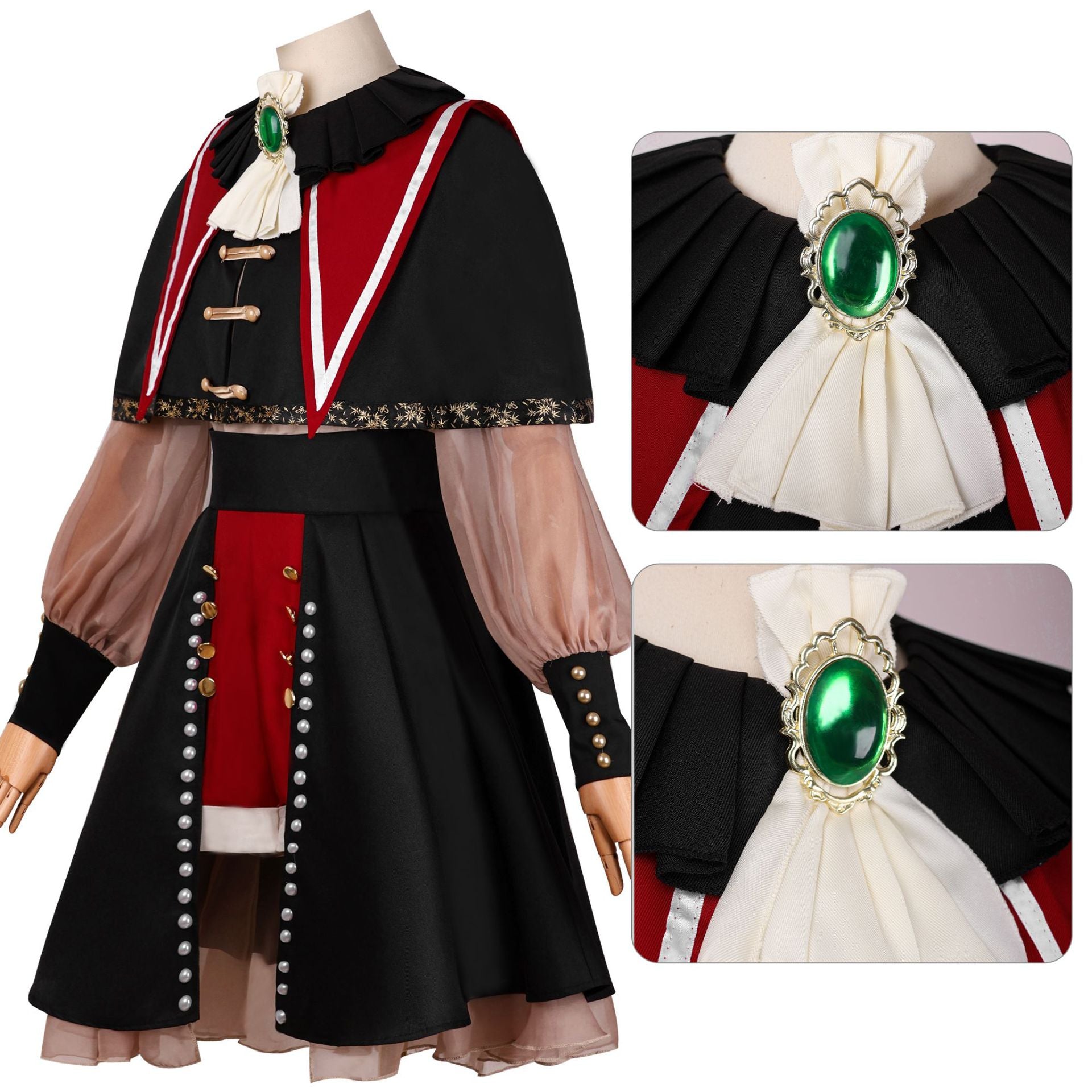 BanG Dream! Ave Mujica 2D Anime Wakaba Mutsumi Cosplay Costume for Women - Halloweez