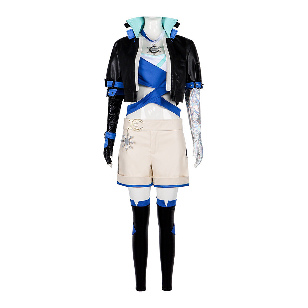 Marvel Contest of Champions Ice Moon Flower Snow Cosplay Costume for Female Stage Performance