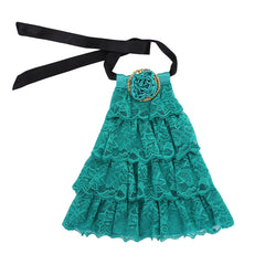 Elegant Halloweez Victorian-Style Green Lace Detachable Collar