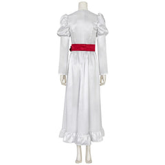 Costume de cosplay élégant de mariée fantôme d'Halloween - Robe de princesse longue blanche pour les fêtes de carnaval