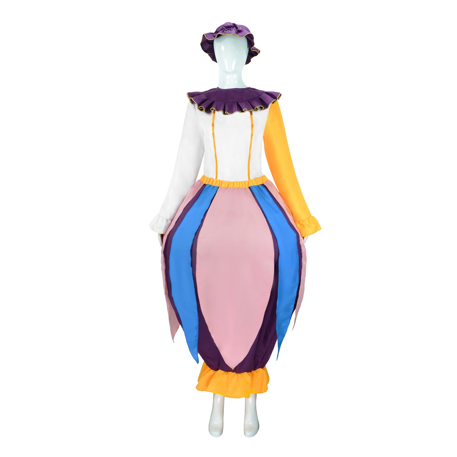 Movie Beauty and the Beast Mrs. Potts Cosplay Costume Teapot Dress Halloween Role Play - Halloweez