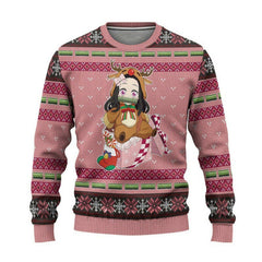 New Demon Slayer 3D Print Casual Loose Fit Christmas Sweatshirt - Halloweez