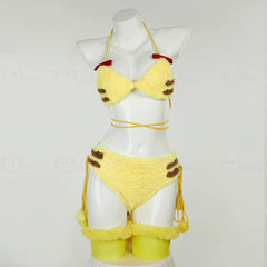 Yellow Electric Creature Furry Cosplay Outfit,Custom‑Made,Anime Con & Halloween
