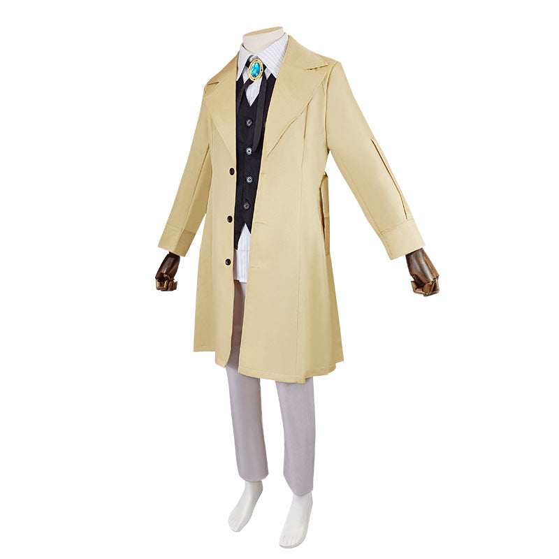 Bungo Stray Dogs Dazai Osamu Nakahara Chuuya Cosplay Costume Men's Full-Length Coat - Halloweez