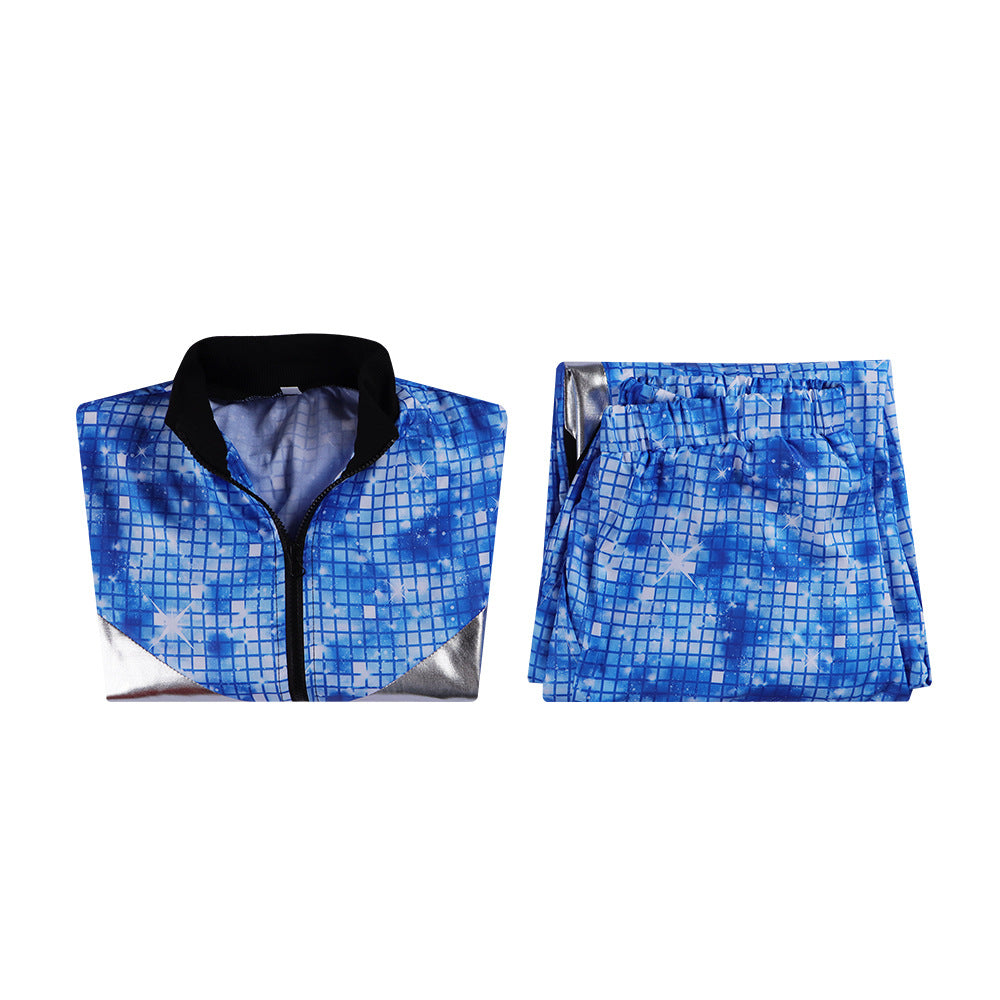 Hot Retro Trend Party Stage Performance Costume 80s Disco Outfit Jacket Pants Sportswear