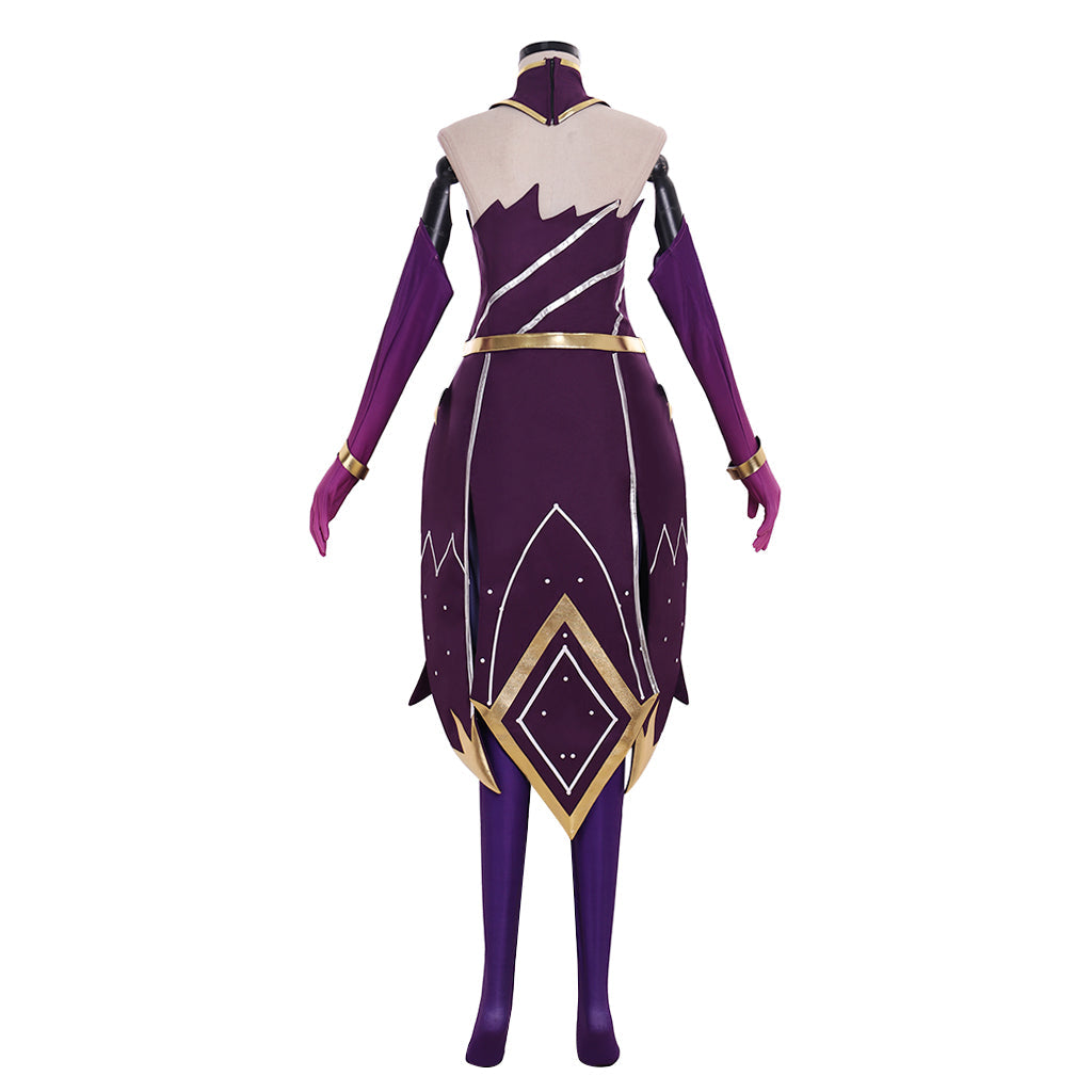 Stunning Luxanna Crownguard Cosplay Costume | The Lady of Luminosity Battle Outfit from Halloweez