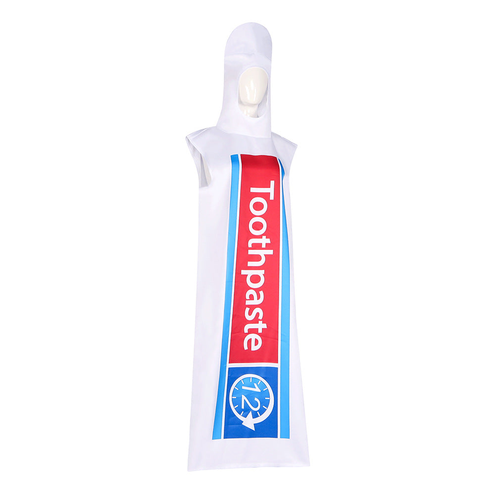 2023 Toothpaste Toothbrush Cosplay Costume Funny Couple Role Play Halloween Performance Outfit - Halloweez