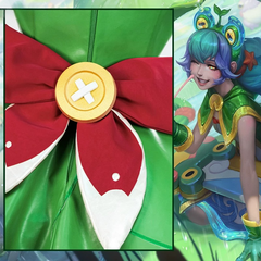 League of Legends Gwen Frog Raincoat Cosplay, Custom Game Outfit for Halloween & Comic Con