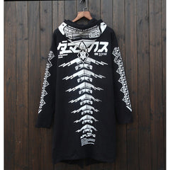 Cyberpunk Aesthetic Men's Asymmetrical Hooded Cloak Coat - Techwear Trench