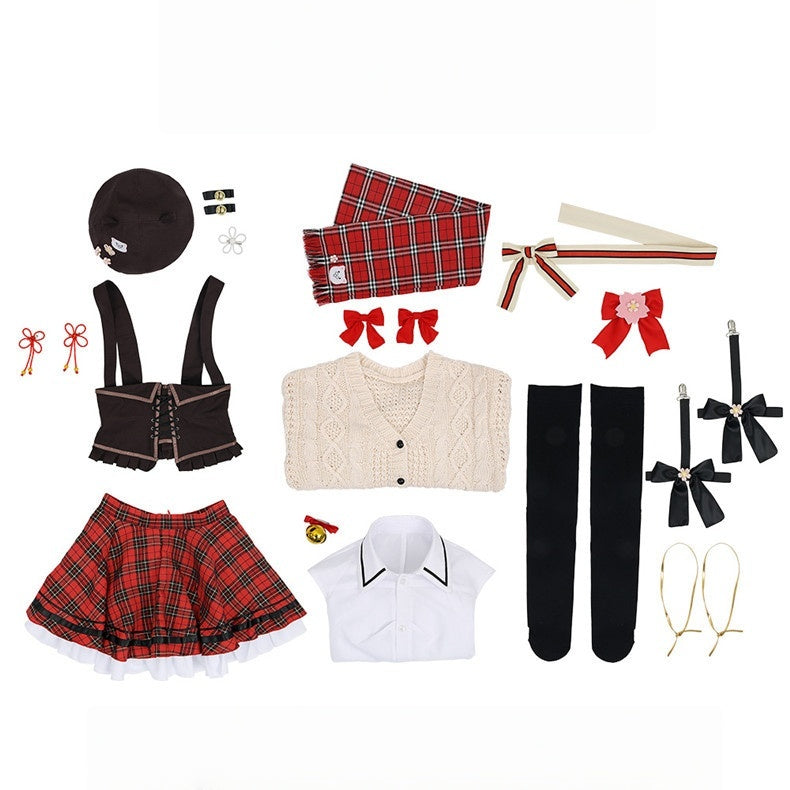 VTuber Sakura Miko Anime Cosplay Costume Sweater Set - Hololive Collection - Halloweez