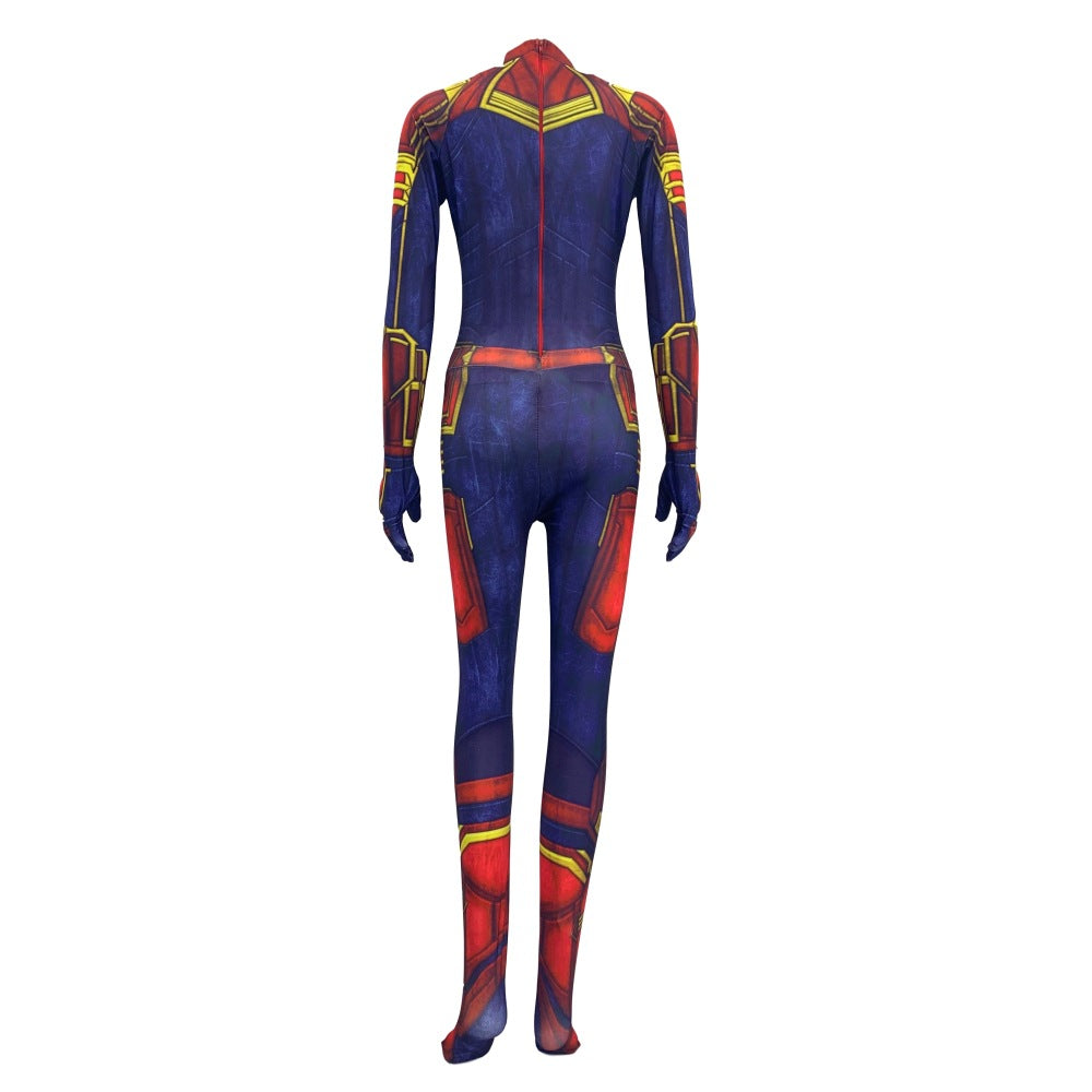 Halloween Captain Marvel Cosplay Costume for Kids and adult - Movie Role-Playing Bodysuit - Halloweez