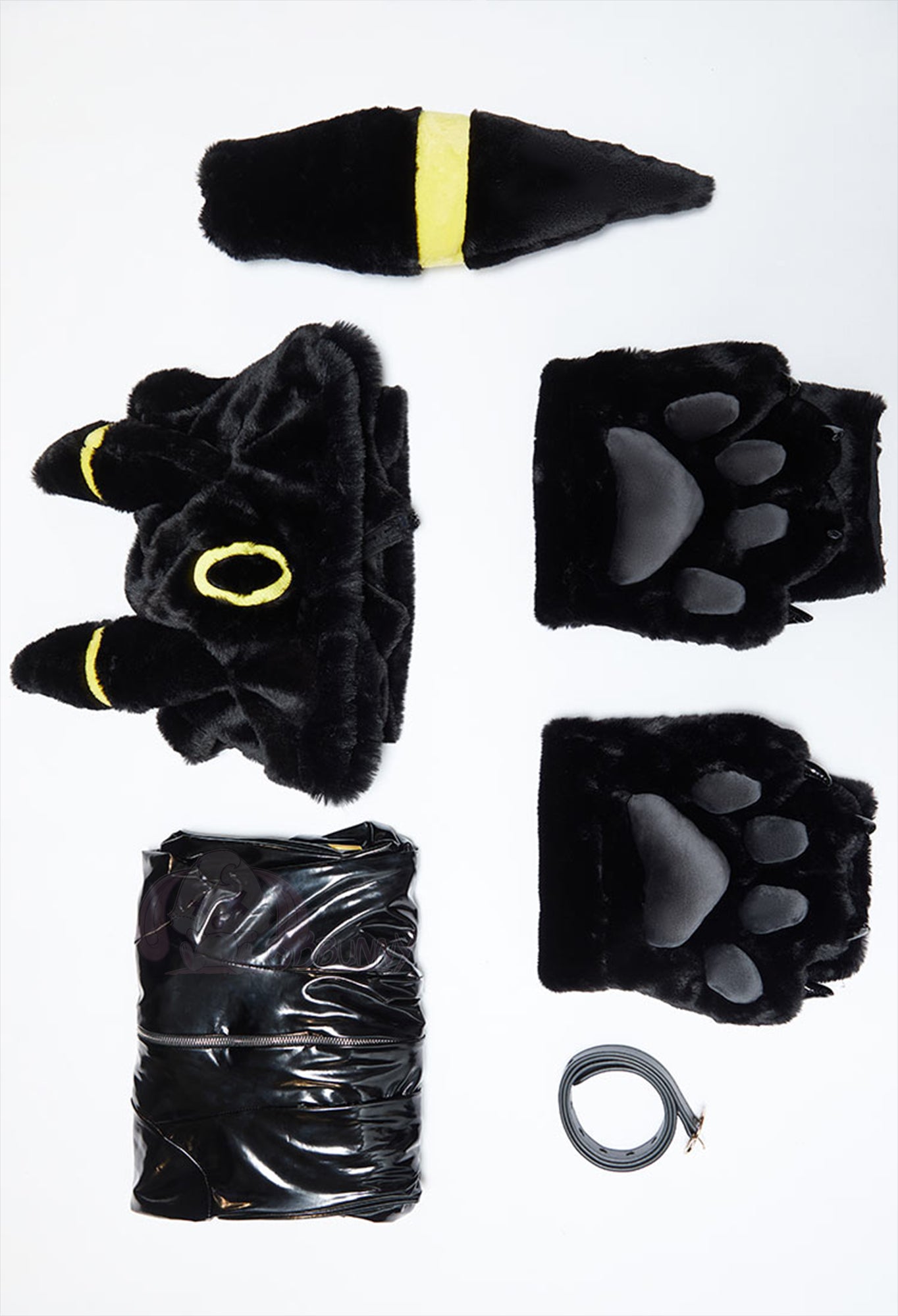 Umbreon Kigurumi Cosplay Bodysuit with Paws Hoodie Anime Costume - Halloweez