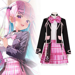Virtual VTuber Minato Aqua Cosplay School Uniform Lolita J Uniform Student Outfit - Halloweez