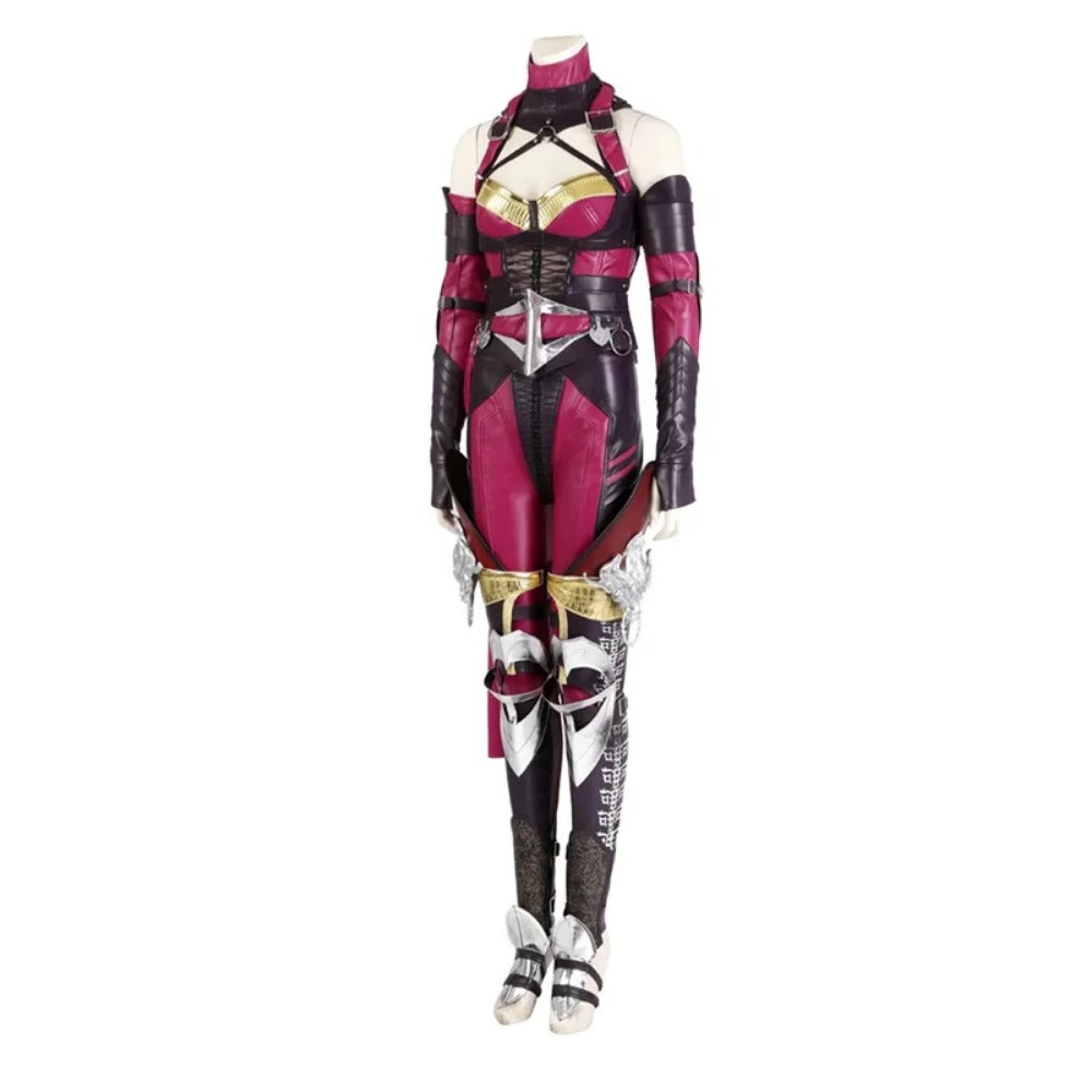 Halloweez Mileena Cosplay Costume - Sexy Mortal Kombat Battle Outfit Full Set