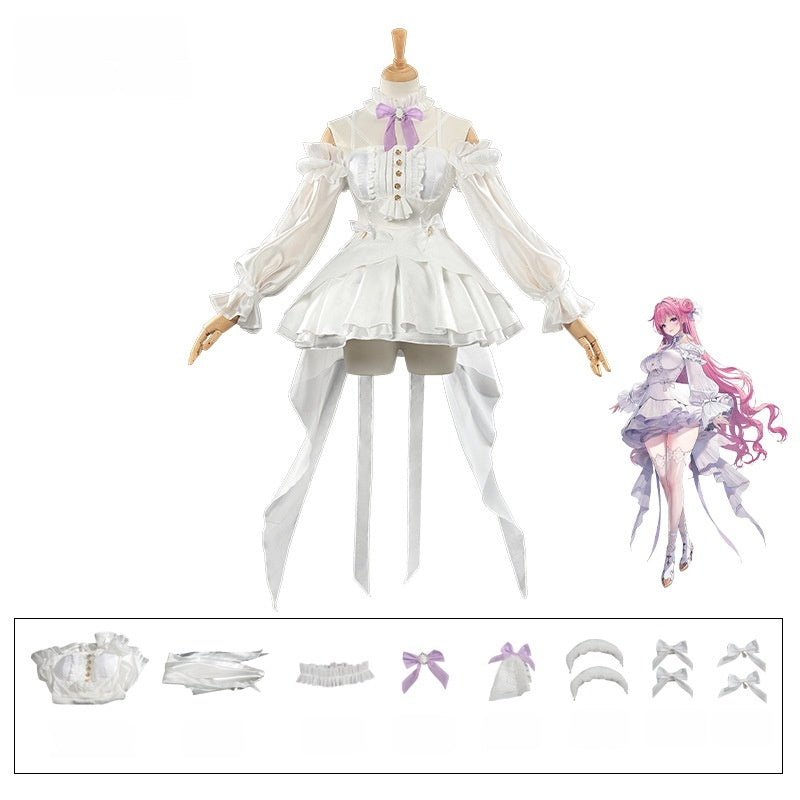 NIKKE Goddess of Victory Dorothy Cosplay Costume Full Set Wedding Dress for Game Lovers - Halloweez