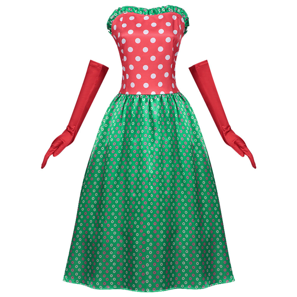 How the Grinch Stole Christmas! Martha May Whovier Red Dot Dress - Halloweez