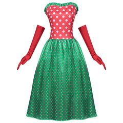 How the Grinch Stole Christmas! Martha May Whovier Red Dot Dress - Halloweez