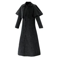 Wednesday Season 2 Cosplay Costume Addams Family Women's Wool Coat Halloween Ready - Halloweez