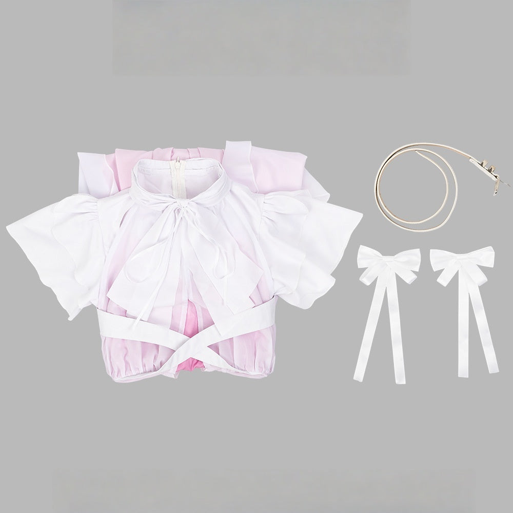 Hasunosora Murano Sayaka Yugiri Tsuzuri Anime Cosplay Gradient Irregular Dress - Halloweez