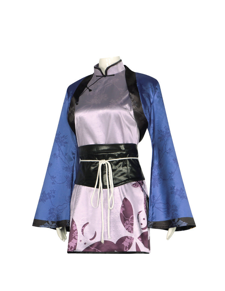 Black Butler Ciel Phantomhive Blue Cat Cheongsam Anime Cosplay Dress Halloween Costume