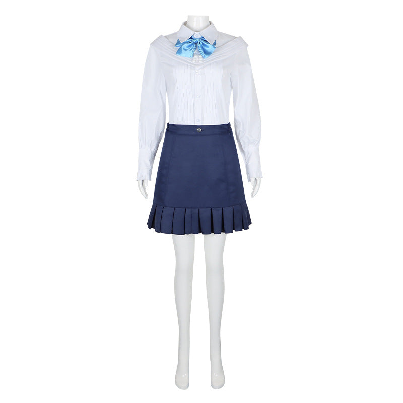 Light and Night Female Protagonist Cosplay Costume - White Day and Night Game Role Play Outfit