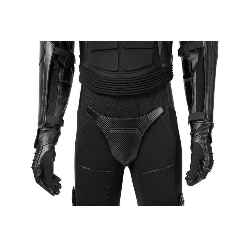 Halloweez Black Noir Cosplay Jumpsuit - The Ultimate Halloween Superhero Costume for Adults