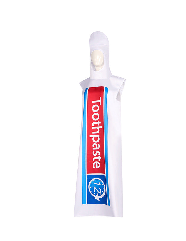 2023 Toothpaste Toothbrush Cosplay Costume Funny Couple Role Play Halloween Performance Outfit - Halloweez
