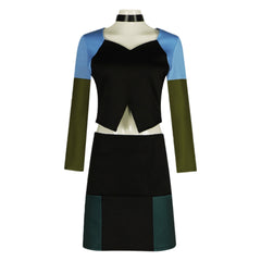 Gwen Cosplay Costume from Island Survival Battle - Complete Outfit with Top, Skirt, and Collar for Halloween Party Performance - Halloweez