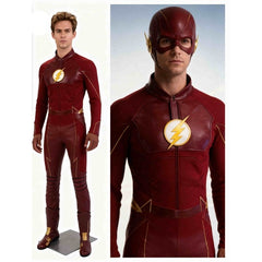 The Flash Season 2 Barry Allen Full Cosplay Costume Suit with Embroidered Logo
