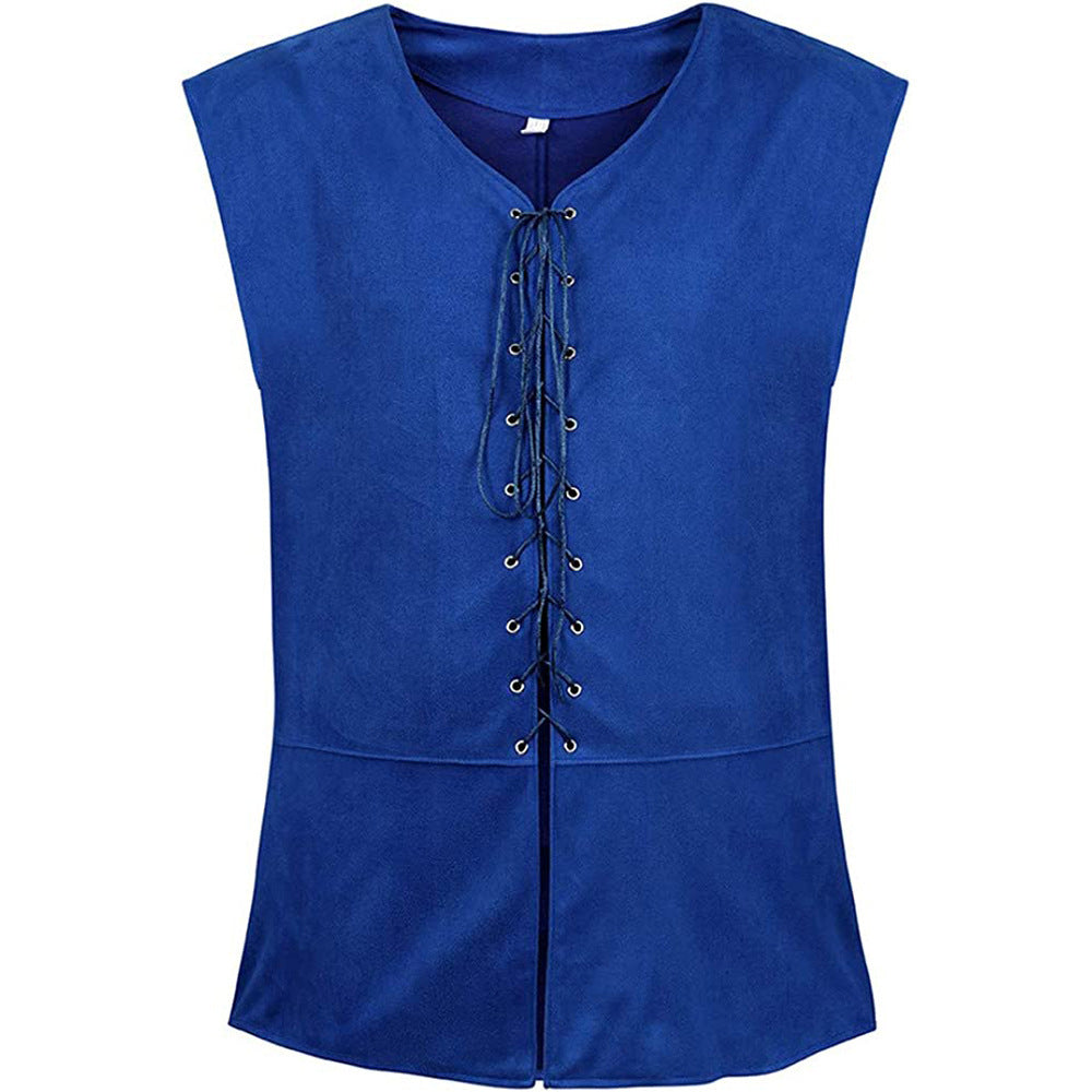 Medieval Renaissance Pirate Gothic Steampunk Lace-up Vest for Cosplay - Halloweez