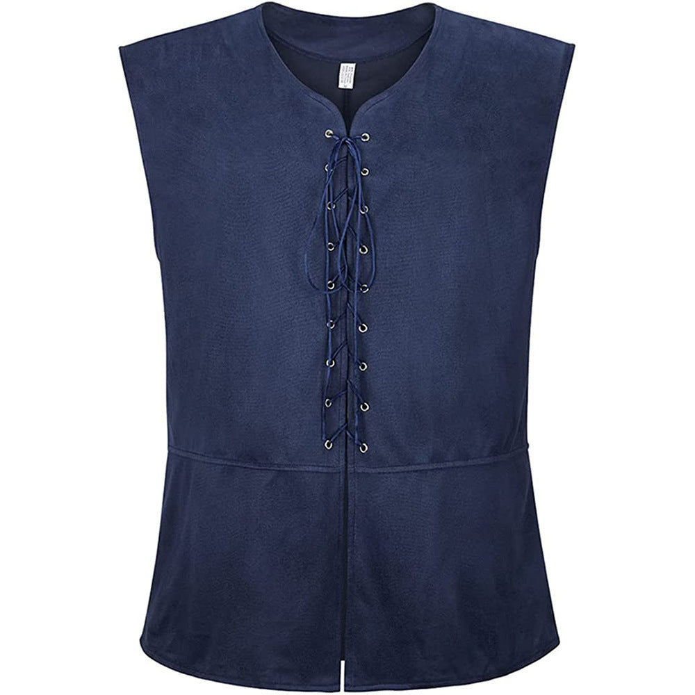 Medieval Renaissance Pirate Gothic Steampunk Lace-up Vest for Cosplay - Halloweez