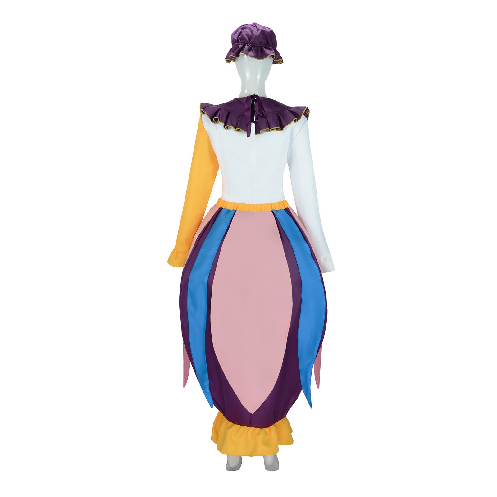 Movie Beauty and the Beast Mrs. Potts Cosplay Costume Teapot Dress Halloween Role Play - Halloweez