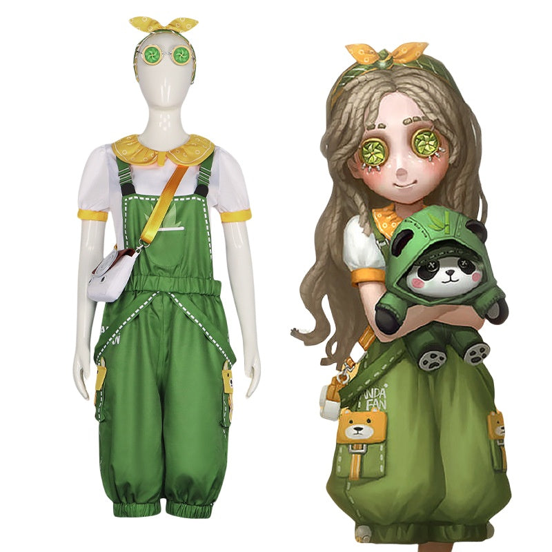Fifth Personality Cosplay Costume - Identity V Little Girl Rolling Buddy Panda Overalls - Halloweez