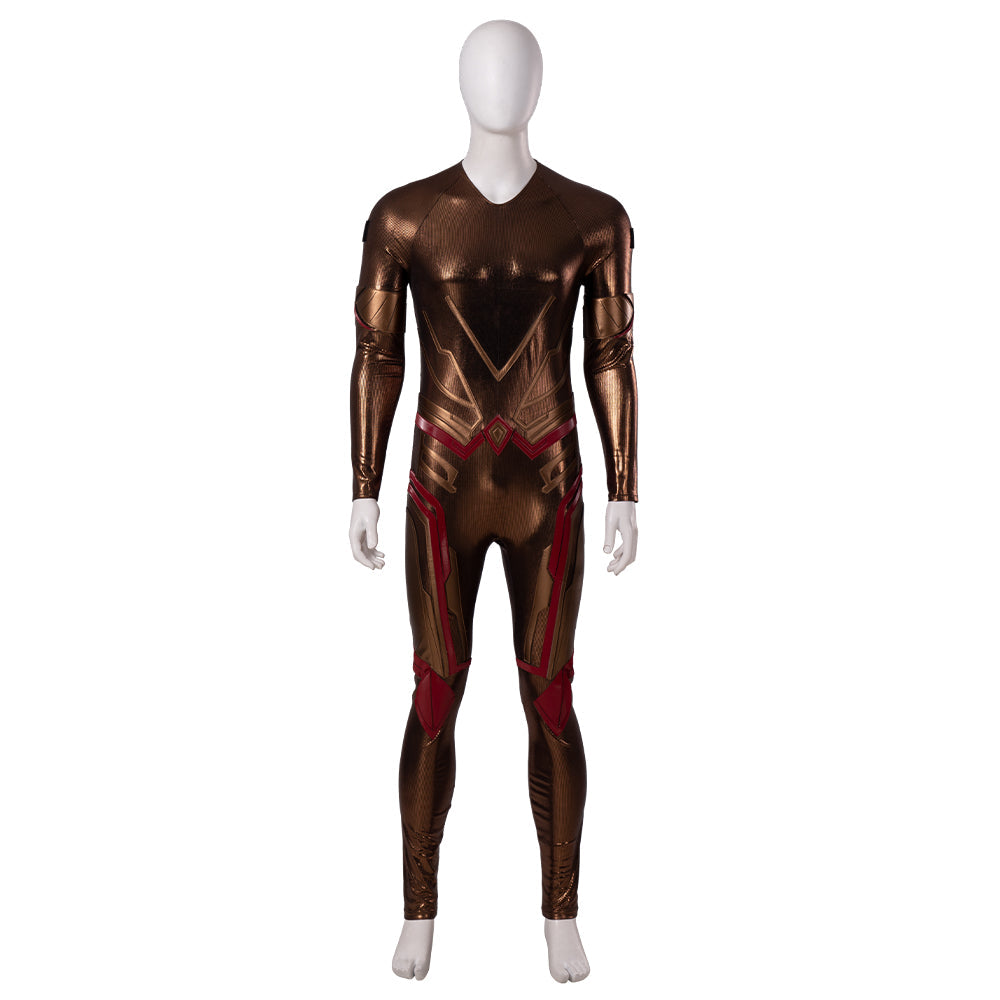 Halloweez Adam Warlock Cosplay Outfit - Detailed Jumpsuit with Red Everak Armor for Men