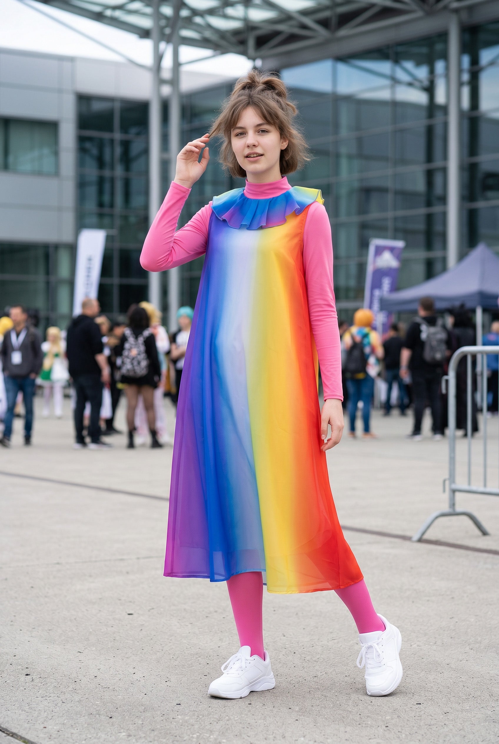 Space-Time Odyssey Arco Rainbow Light Spacesuit Cosplay Costume - Halloweez
